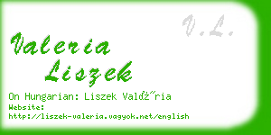 valeria liszek business card